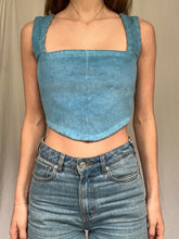Load image into Gallery viewer, Blue Cord Soft Corset Top