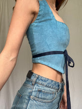 Load image into Gallery viewer, Blue Cord Soft Corset Top