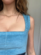 Load image into Gallery viewer, Blue Cord Soft Corset Top