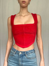 Load image into Gallery viewer, Cherry Cord Soft Corset Top