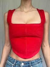 Load image into Gallery viewer, Cherry Cord Soft Corset Top