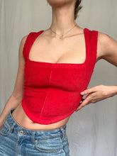 Load image into Gallery viewer, Cherry Cord Soft Corset Top