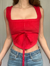 Load image into Gallery viewer, Cherry Cord Soft Corset Top
