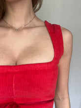 Load image into Gallery viewer, Cherry Cord Soft Corset Top